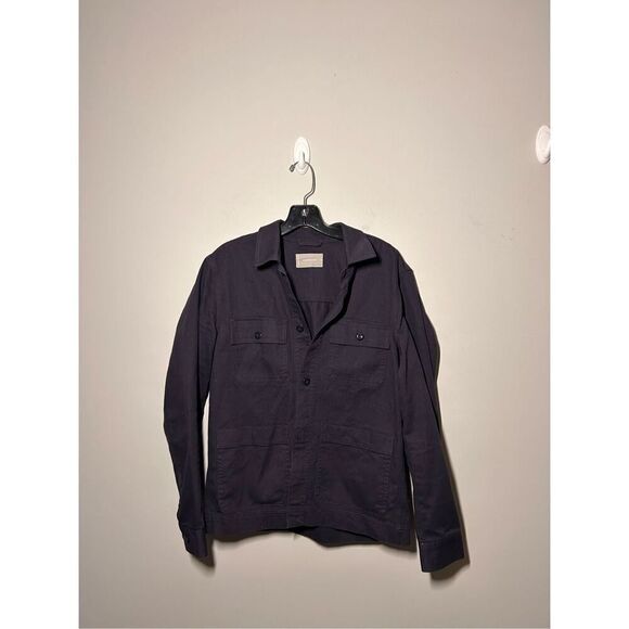 Everlane navy blue denim chore jacket size small C20-7 - Picture 1 of 3